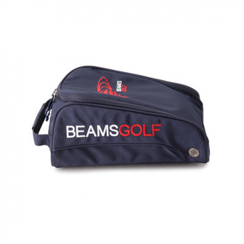 BEAMSGOLF ビームスゴルフ　シューズケース　ロゴデザイン　赤　レッド BEAMSGOLF ビームスゴルフ シューズケース ロゴデザイン 赤