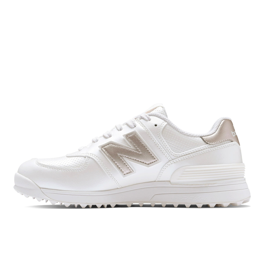 値下げ！New Balance 574 ゴルフシューズ ホワイト23.5cm ニューバランス ゴルフシューズ レディース 574 v4 SL (WG5742E