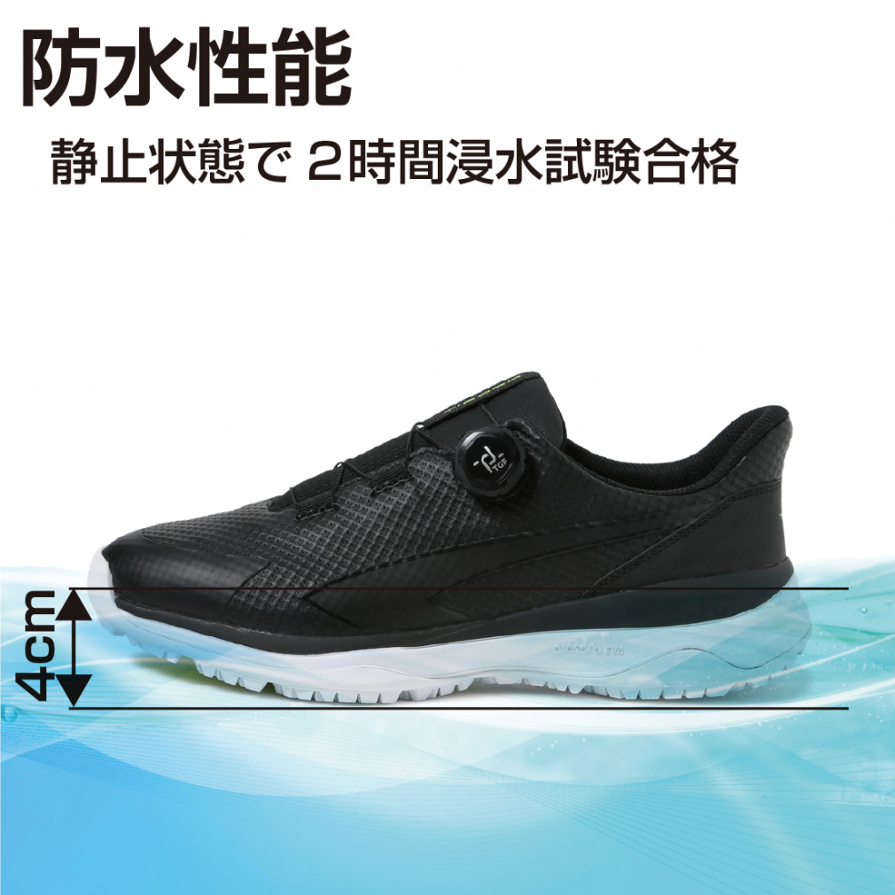 ティゴラ ゴルフシューズ スーパーワイド スポーツ (TR1015ﾜｲｽBK