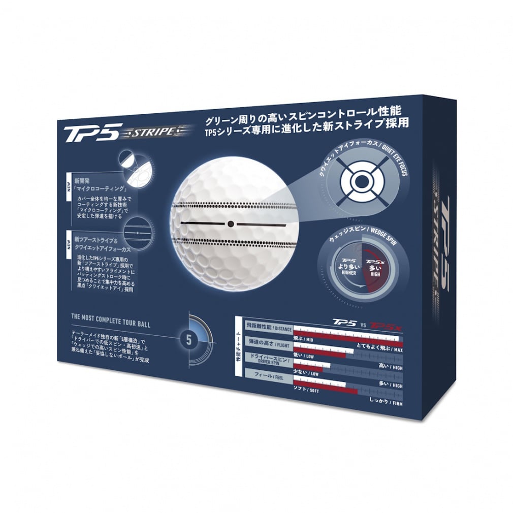 テーラーメイド TMJ26 TP5 Stripe JPN (N9535401) ゴルフ 1ダース(12球