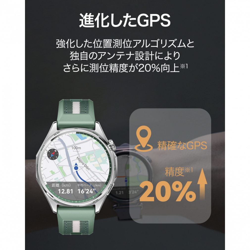 距離計】 ファーウェイ HUAWEI WATCH GT6 46mm ゴルフ 距離測定器 距離