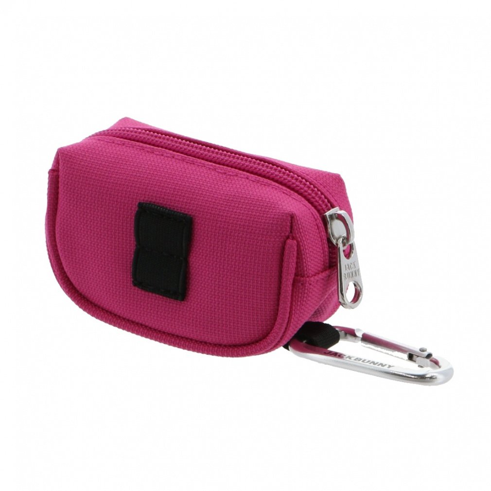 JACKBUNNY ピンクポーチとボール入れ ジャックバニー JB ロゴプリントフック付きボールポーチ