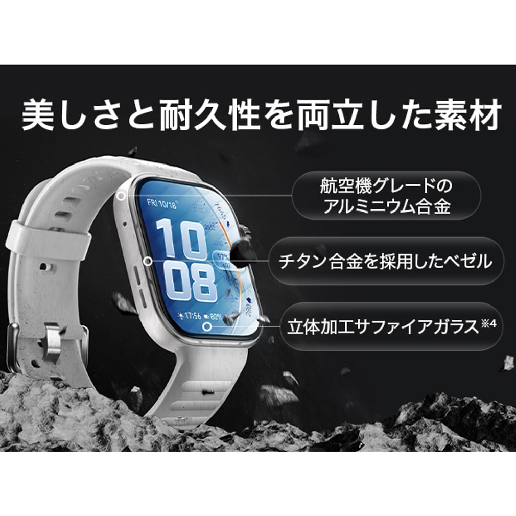 距離計】 ファーウェイ HUAWEI WATCH FIT5 Pro 45mm ホワイト ゴルフ