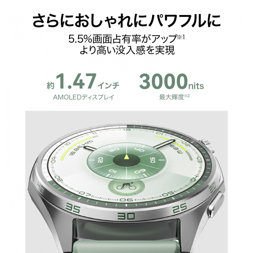 距離計】 ファーウェイ HUAWEI WATCH GT6 46mm ゴルフ 距離測定器 距離