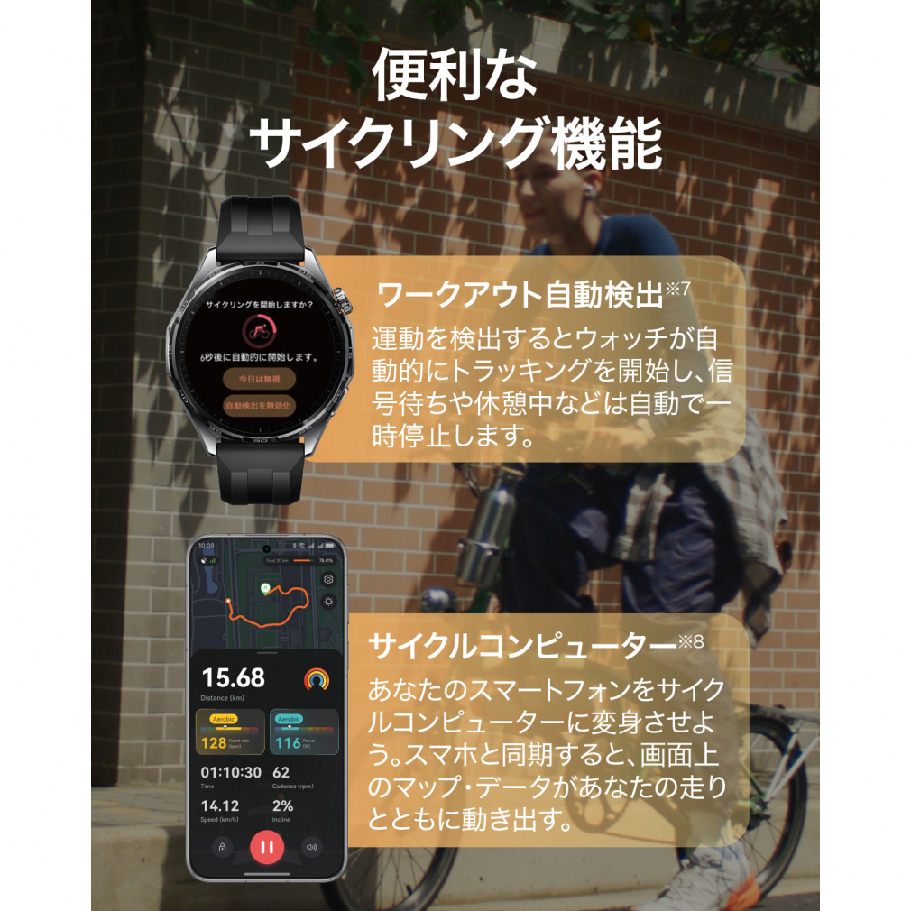 距離計】 ファーウェイ HUAWEI WATCH GT6 46mm ゴルフ 距離測定器 距離