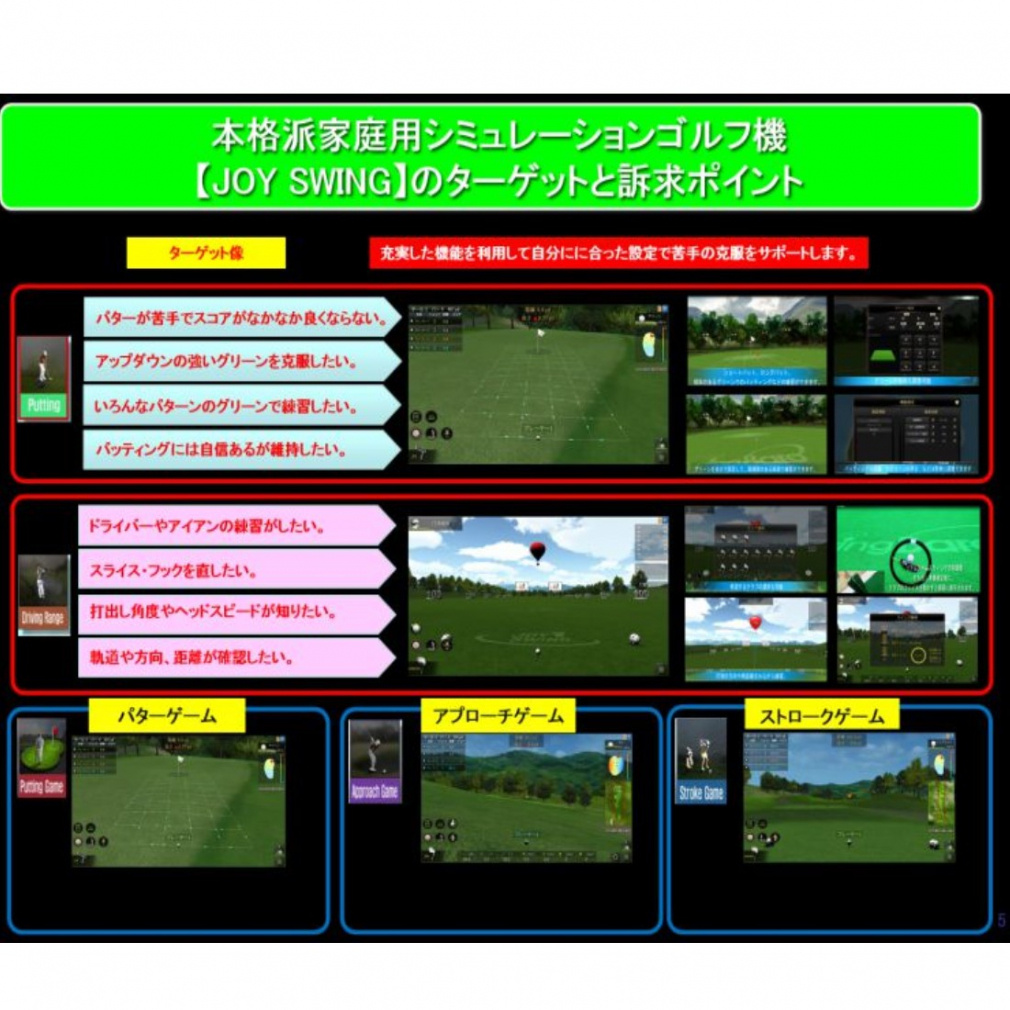 ゴルフ スイング測定器 JOY SWING ジョイスウィング シミュレーション