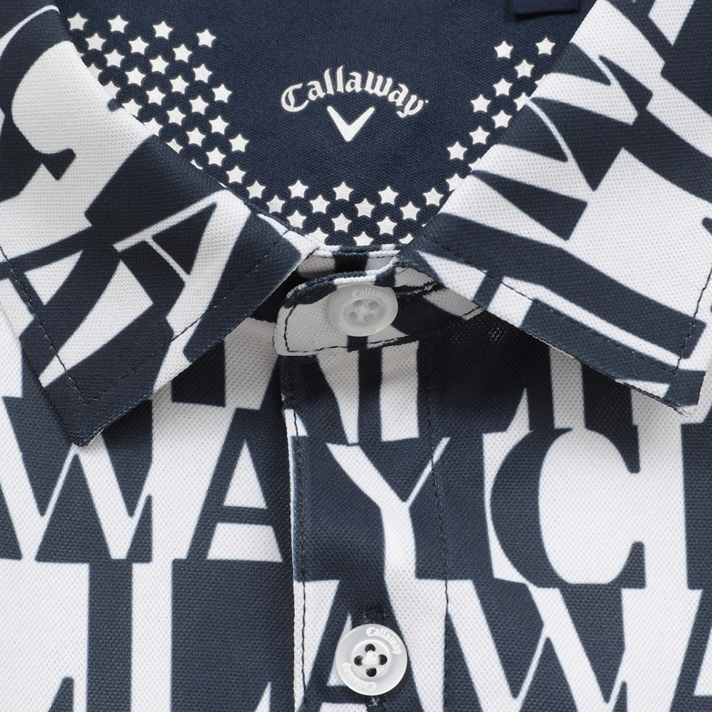 Callaway ドット柄 半袖シャツ ネイビー M 楽天市場】キャロウェイ