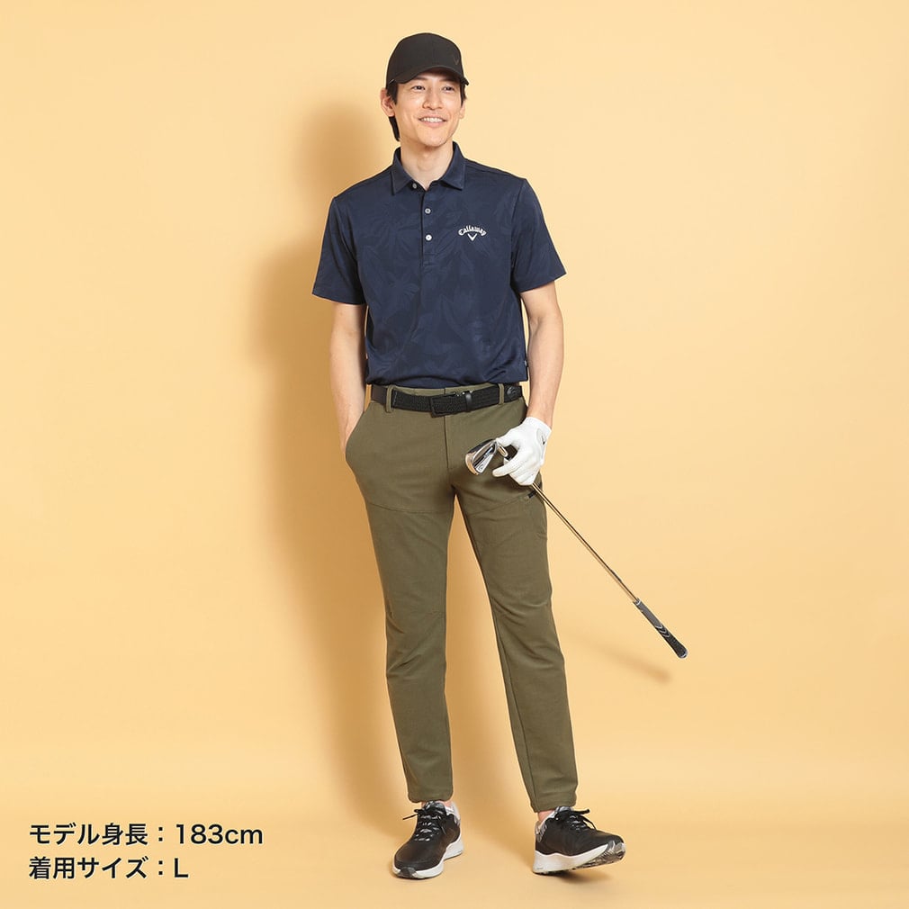 レア Callaway RICOH 契約プロ 実使用 半袖 ゴルフシャツ 紺 L レア