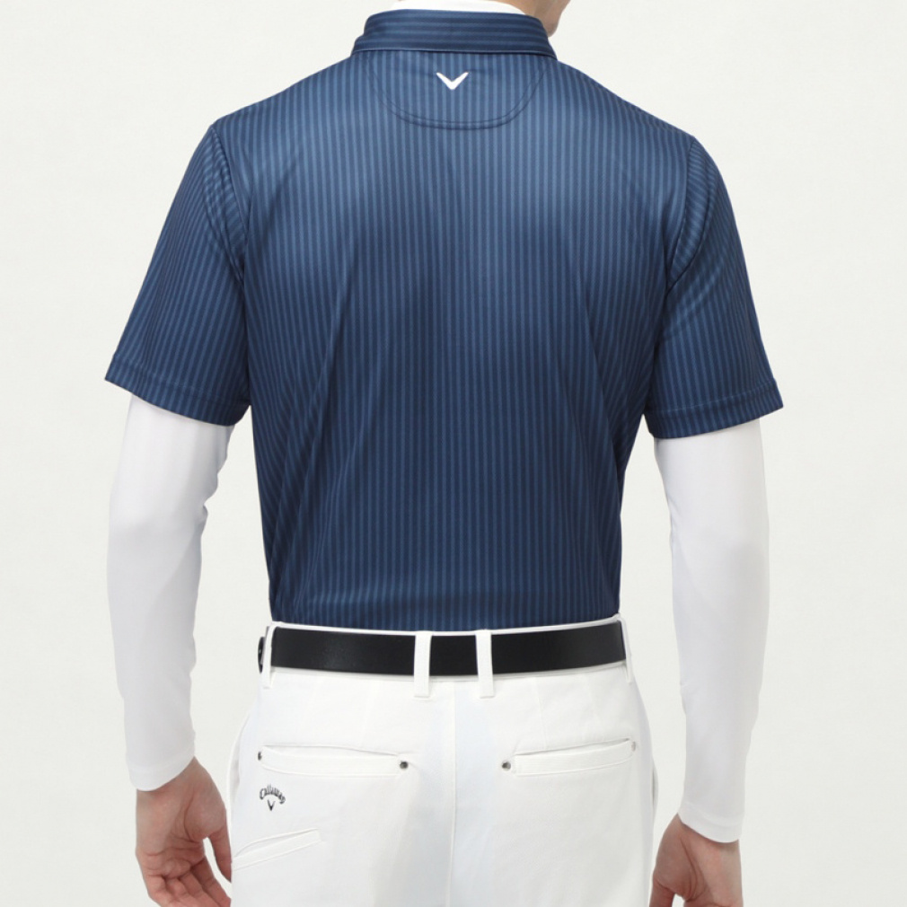 キャロウェイ ゴルフウェア セットシャツ 春 夏 ストライププリント