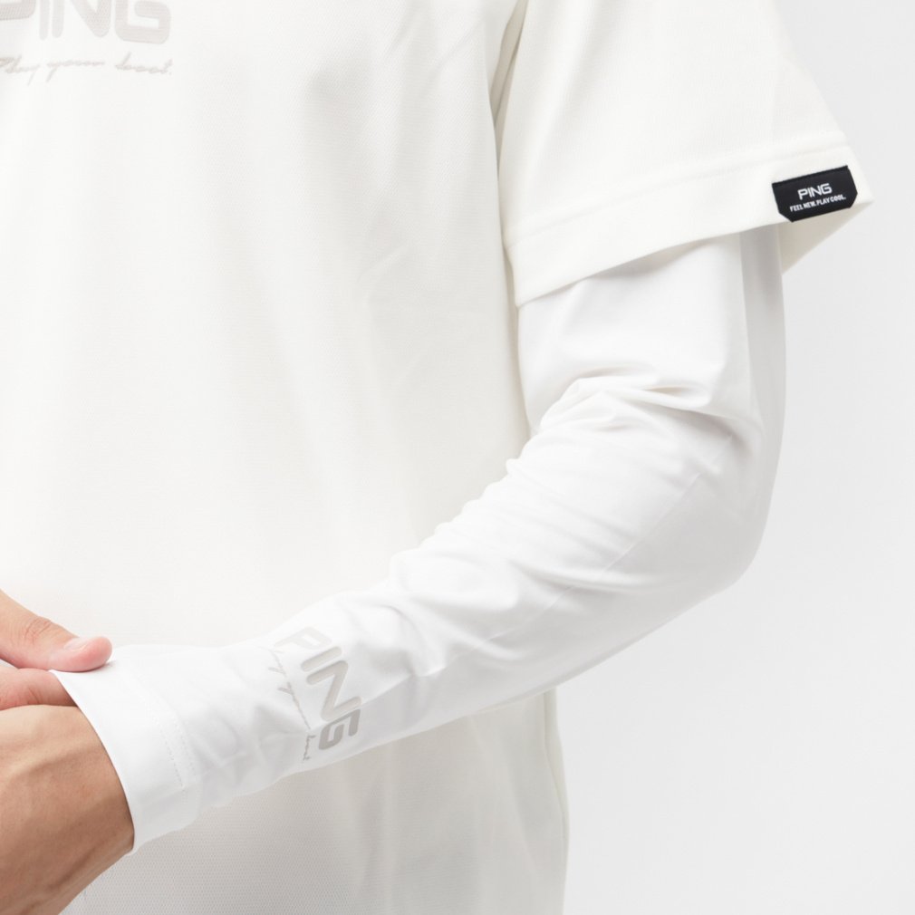 ピン ゴルフウェア セットシャツ 秋 冬 レイヤードツインセット