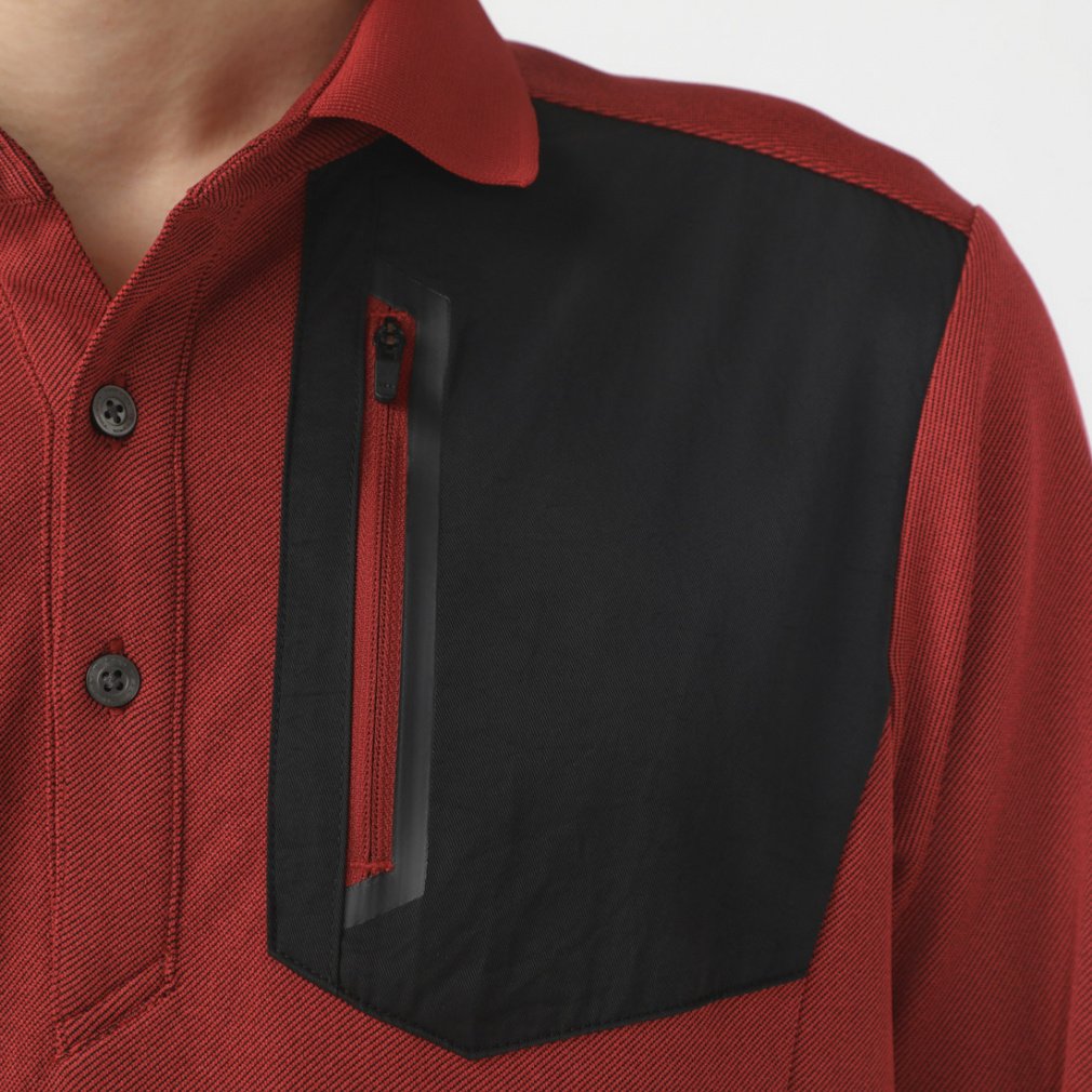 ティゴラ ゴルフウェア 長袖シャツ 秋 冬 胸ポケット付き長袖