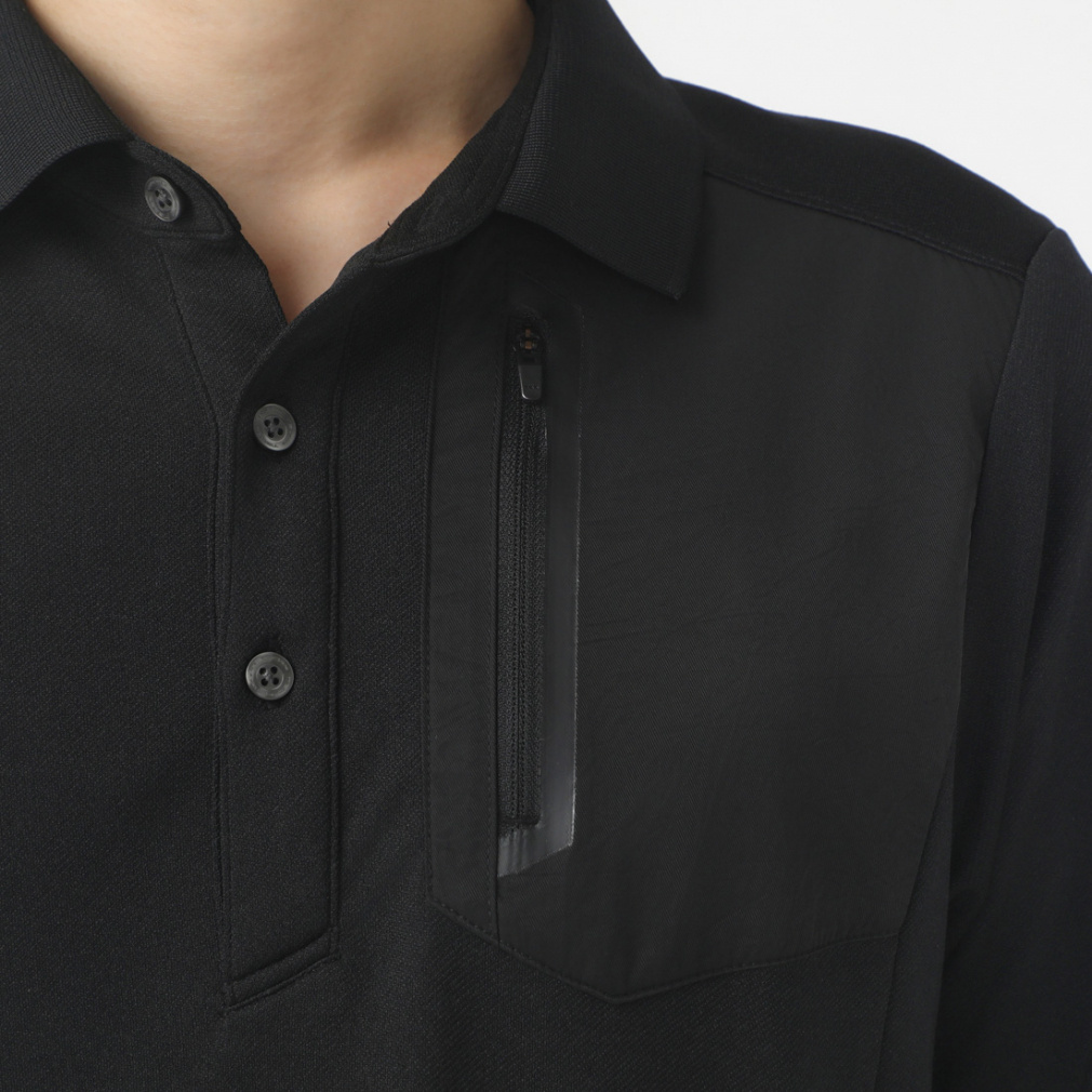 胸ポケット付き長袖ポロシャツ 胸ポケット 配色 TR-1L1534P｜Alpen Online