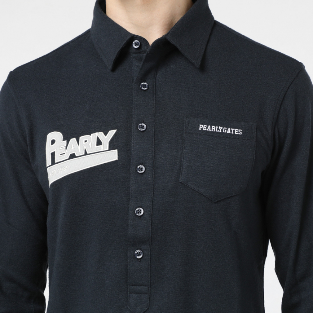 パーリーゲイツ ゴルフウェア 長袖シャツ 秋 冬 ストレッチカノコ