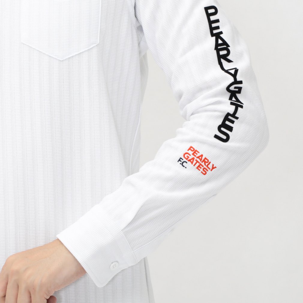 パーリーゲイツ　長袖シャツ　5 パーリーゲイツ ゴルフウェア 長袖シャツ 秋 冬 組織差カノコボーダー