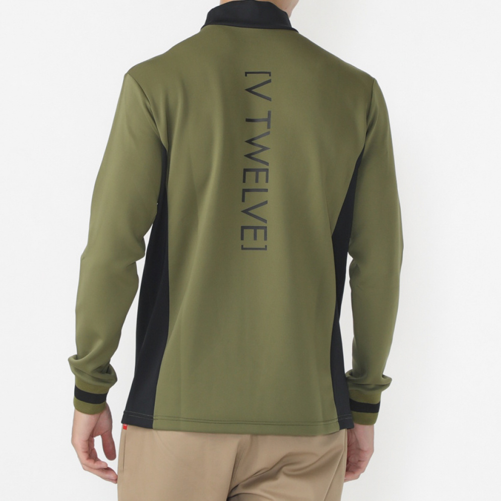 【断捨離中】 V TWELVE 長袖シャツ　Mサイズ ヴィトゥエルブ ゴルフウェア 長袖シャツ 秋 冬 RIB MOCK (122420MK09