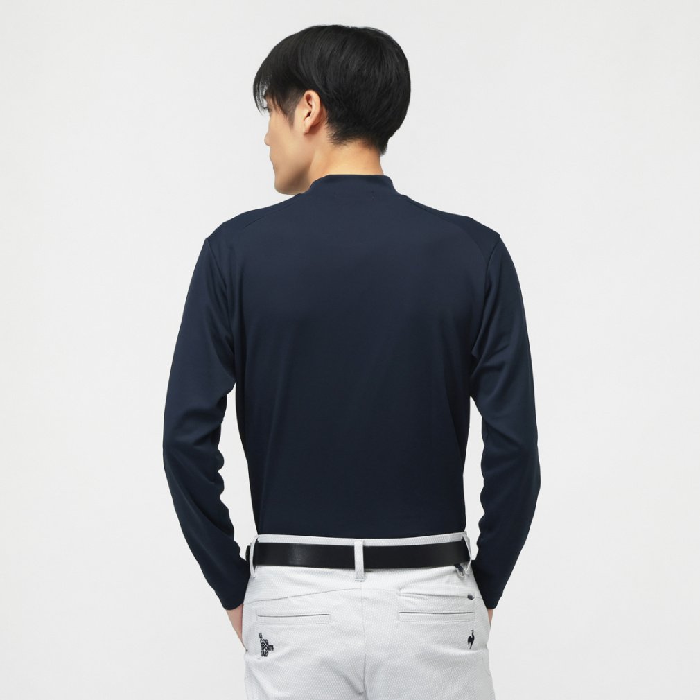 極美品 デサントゴルフ LUXE 長袖スキッパーシャツ S 濃紺 DSG 2024 Spring Collection | デサントゴルフ（DESCENTE GOLF