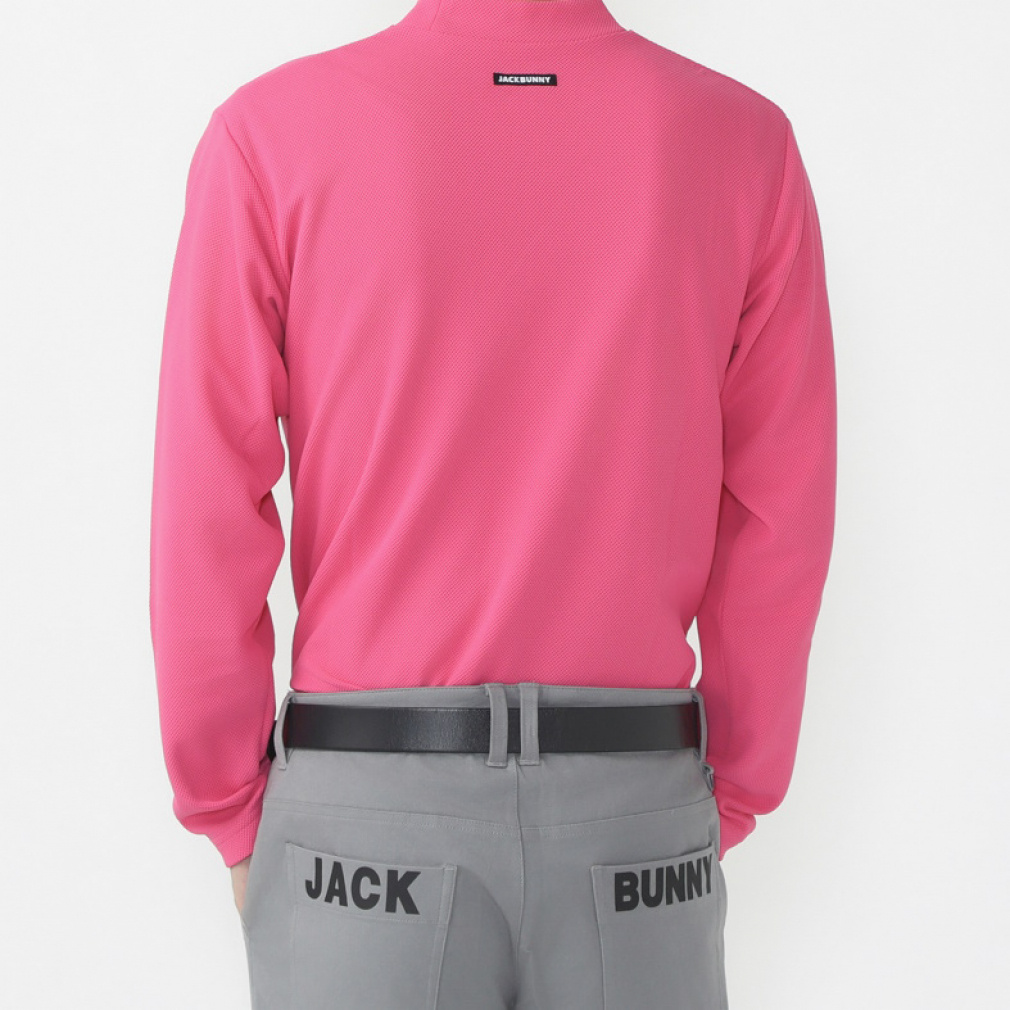 JACK BUNNY モックネックシャツ ピンク ジャック バニー ゴルフウェア 長袖シャツ 秋 冬 スペースマスター