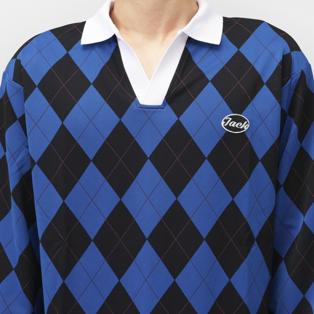ジャック バニー ゴルフウェア 長袖シャツ 秋 冬 アーガイルJQ 長袖