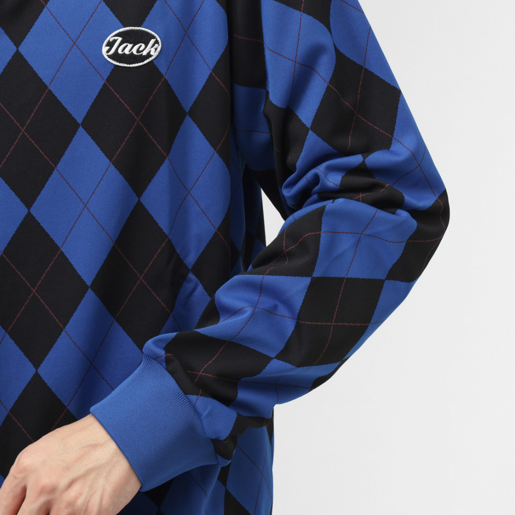 ジャック バニー ゴルフウェア 長袖シャツ 秋 冬 アーガイルJQ 長袖
