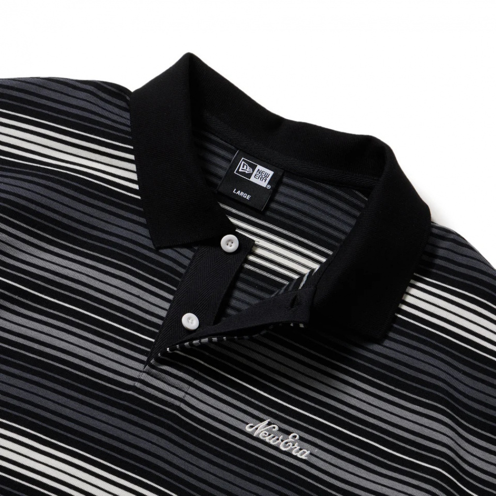 ニューエラ ゴルフウェア 長袖シャツ 秋 冬 GF LS RUGBY SHIRT BLK