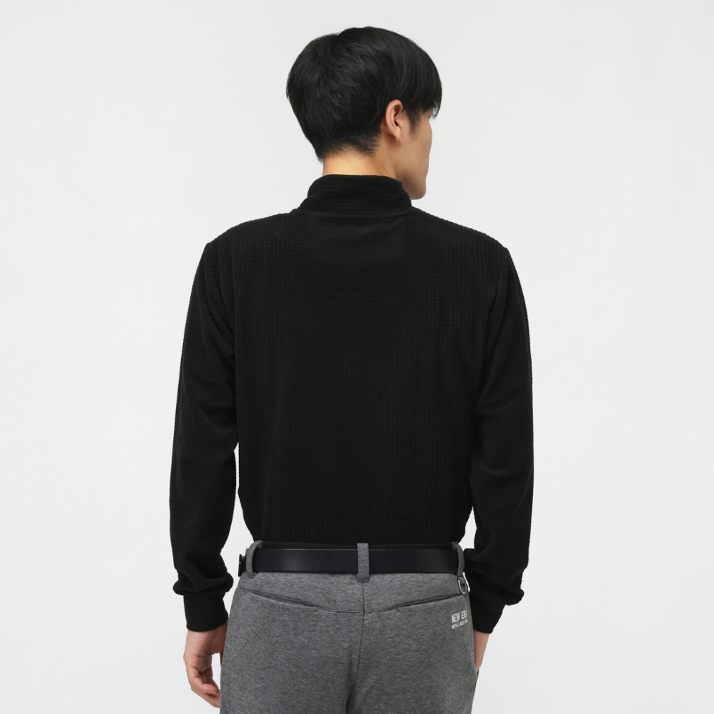 ニューエラ ゴルフウェア 長袖シャツ 秋 冬 GF LS HIGH NECK GRID
