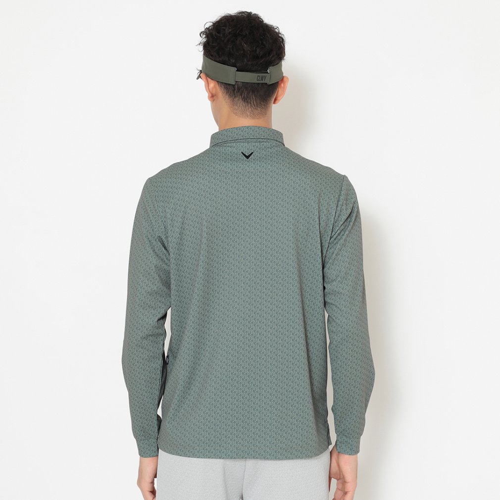 キャロウェイ ゴルフウェア 長袖シャツ 秋 冬 ロゴプリントオニカノコ