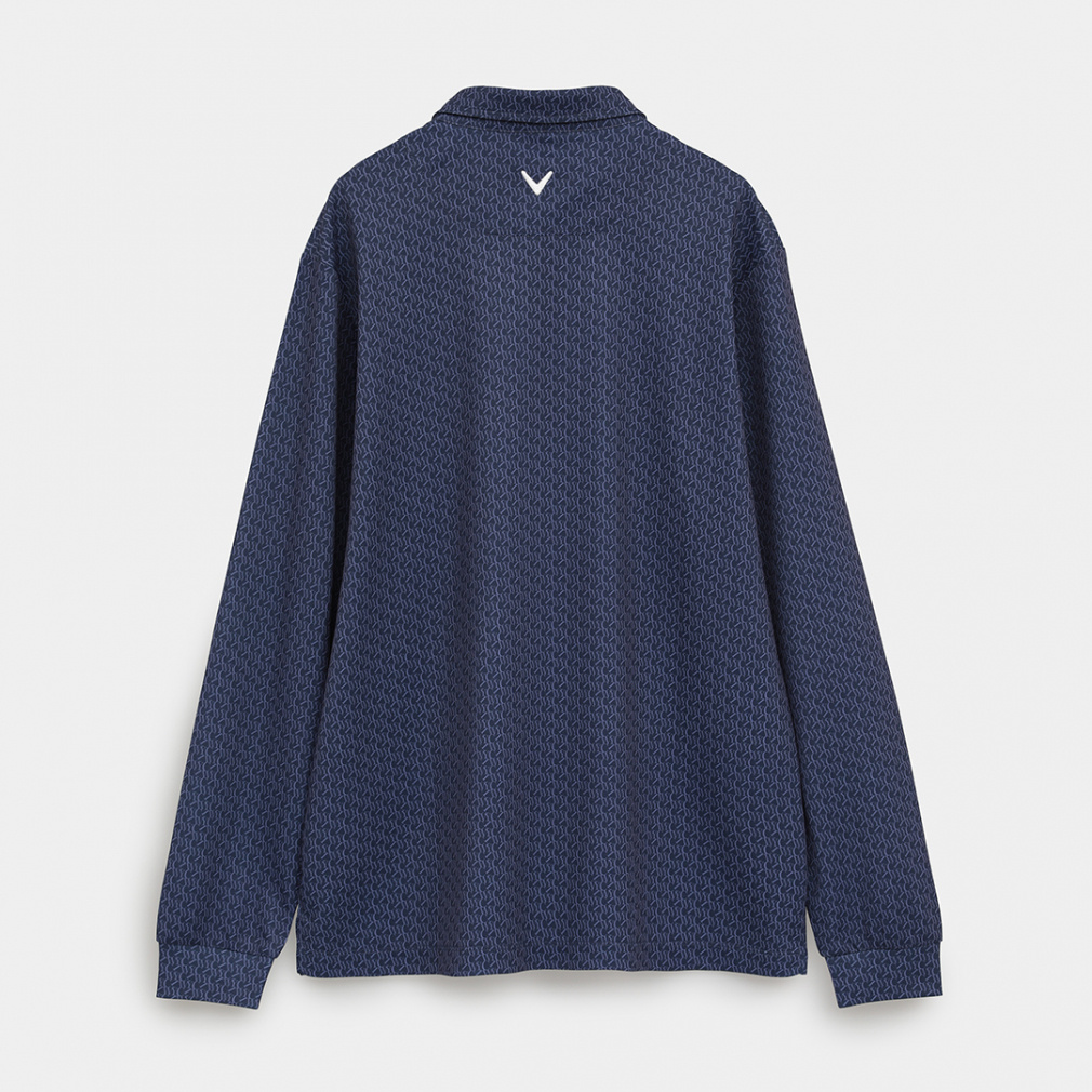 キャロウェイ ゴルフウェア 長袖シャツ 秋 冬 ロゴプリントオニカノコ