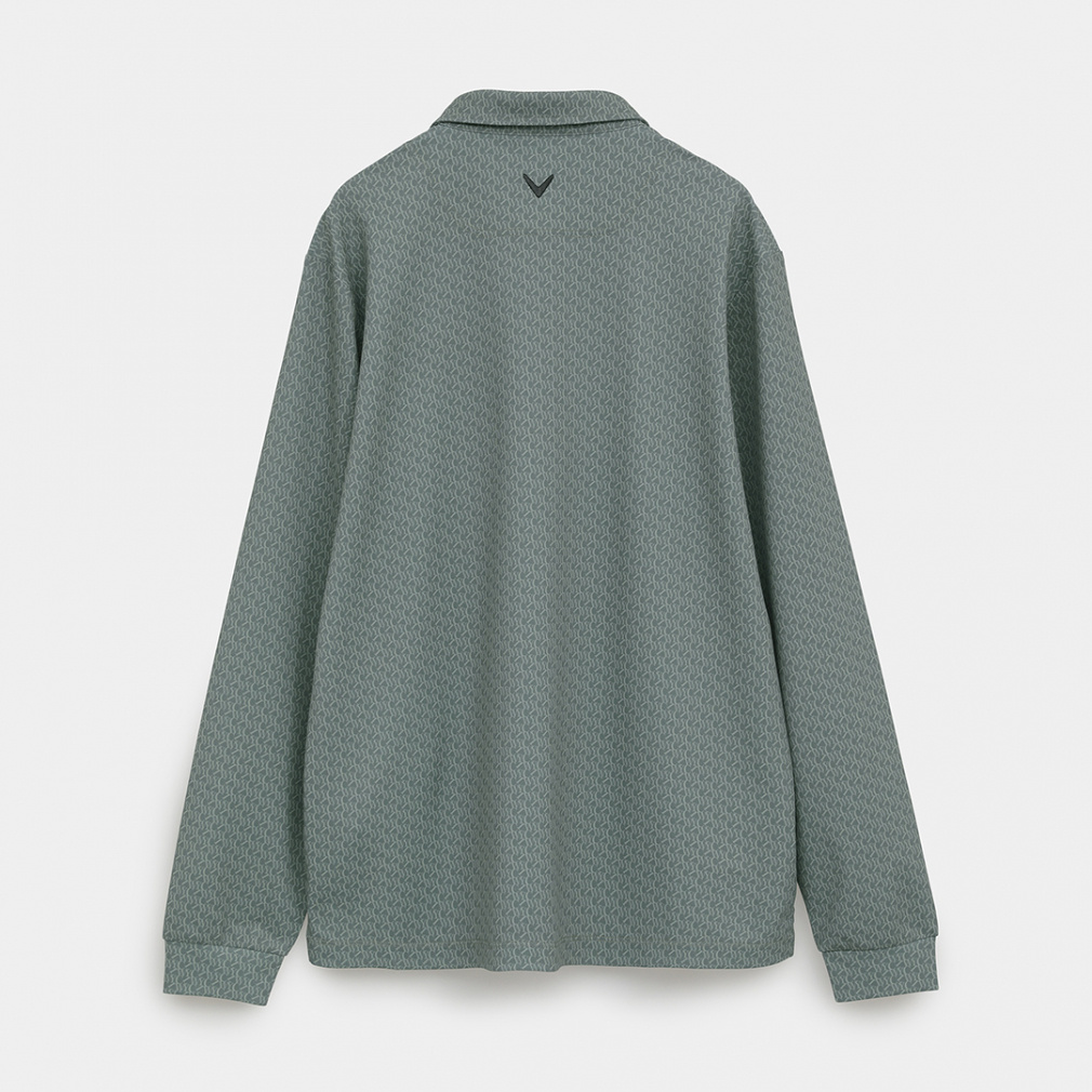 キャロウェイ ゴルフウェア 長袖シャツ 秋 冬 ロゴプリントオニカノコ