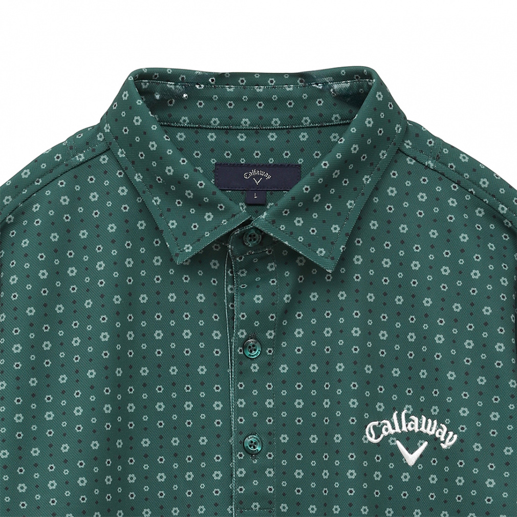 キャロウェイ ゴルフウェア 長袖シャツ 秋 冬 フラワープリントオニ