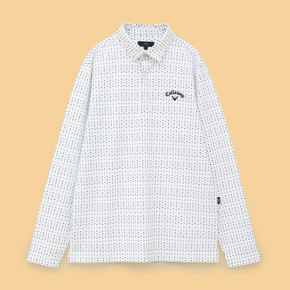 キャロウェイ ゴルフウェア 長袖シャツ 秋 冬 フラワープリントオニ