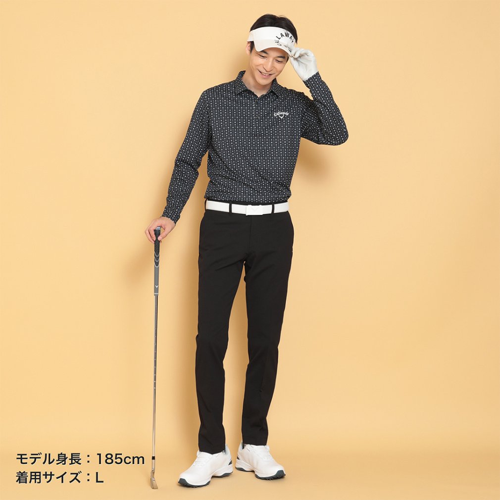 キャロウェイ　ゴルフウエア(長袖) キャロウェイ ロゴプリントオニカノコ長袖シャツ C25233107 メンズ