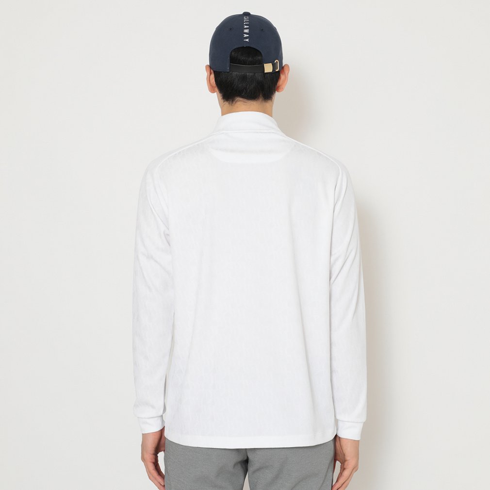 キャロウェイ ゴルフウェア 長袖シャツ 秋 冬 ロゴジャカードハーフ