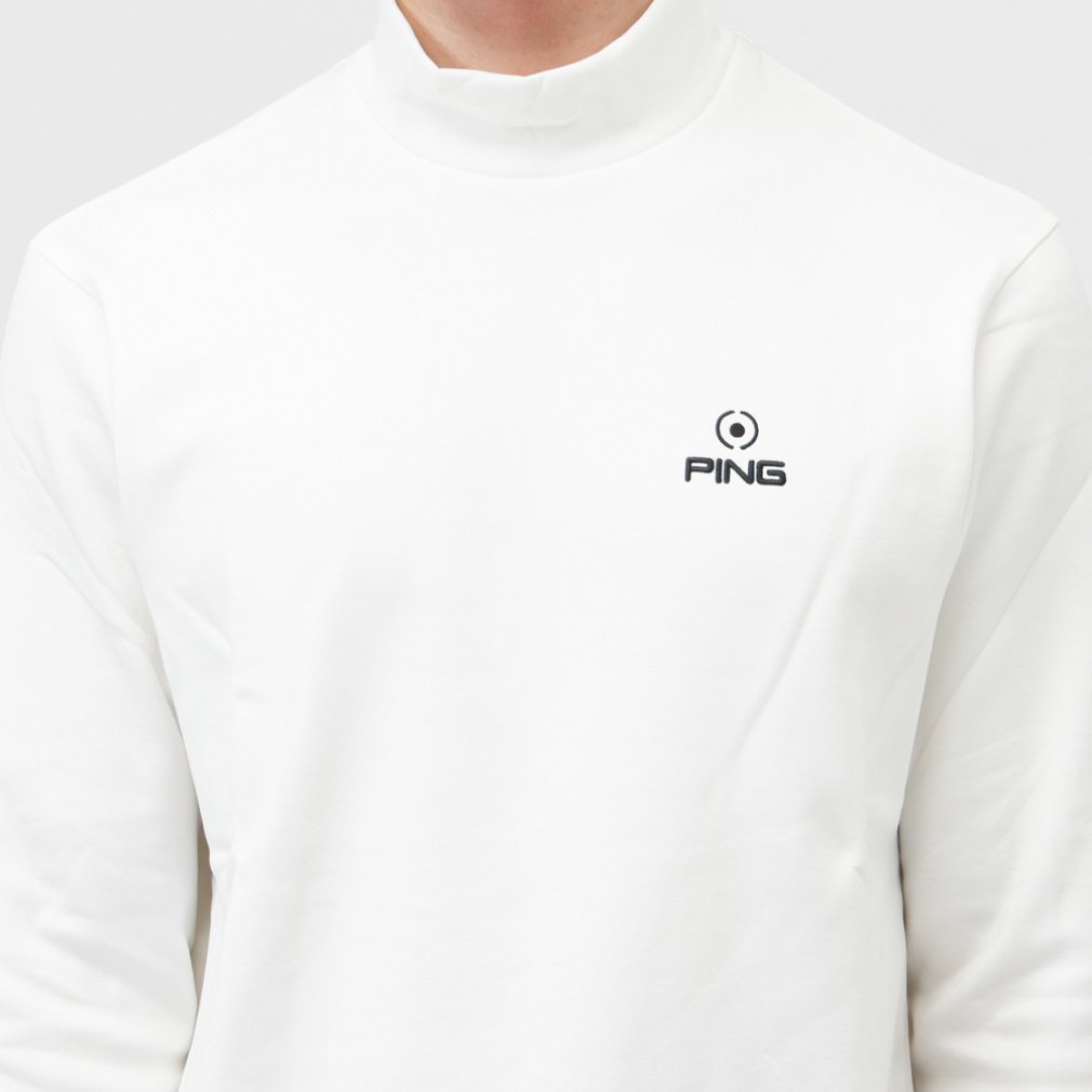 ピン ゴルフウェア 長袖シャツ 秋 冬 裏起毛長袖ハイネックシャツ