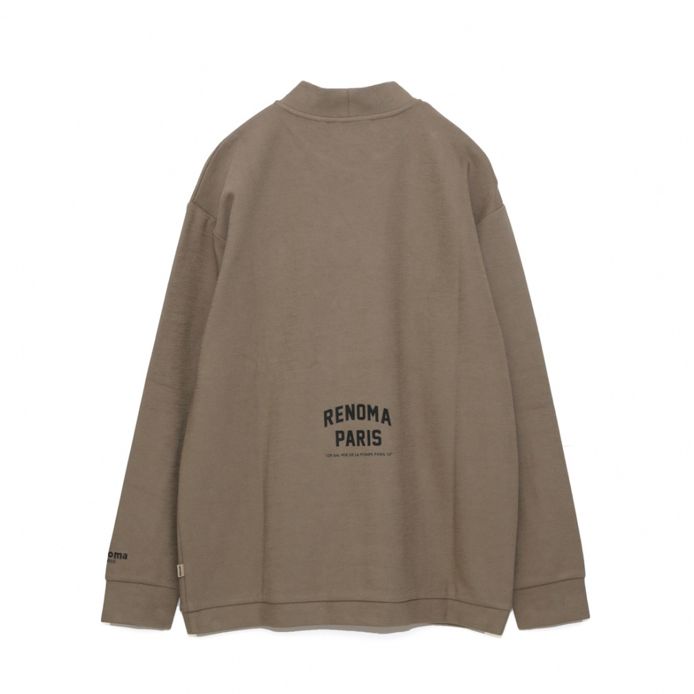 レノマ ゴルフウェア 長袖シャツ 秋 冬 BASIC COLLEGE LOGO MOCK NECK