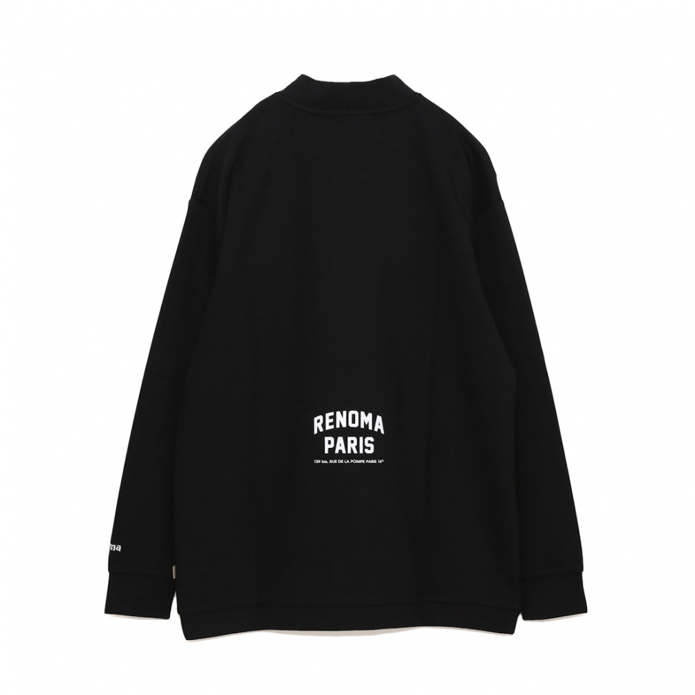レノマ ゴルフウェア 長袖シャツ 秋 冬 BASIC COLLEGE LOGO MOCK NECK