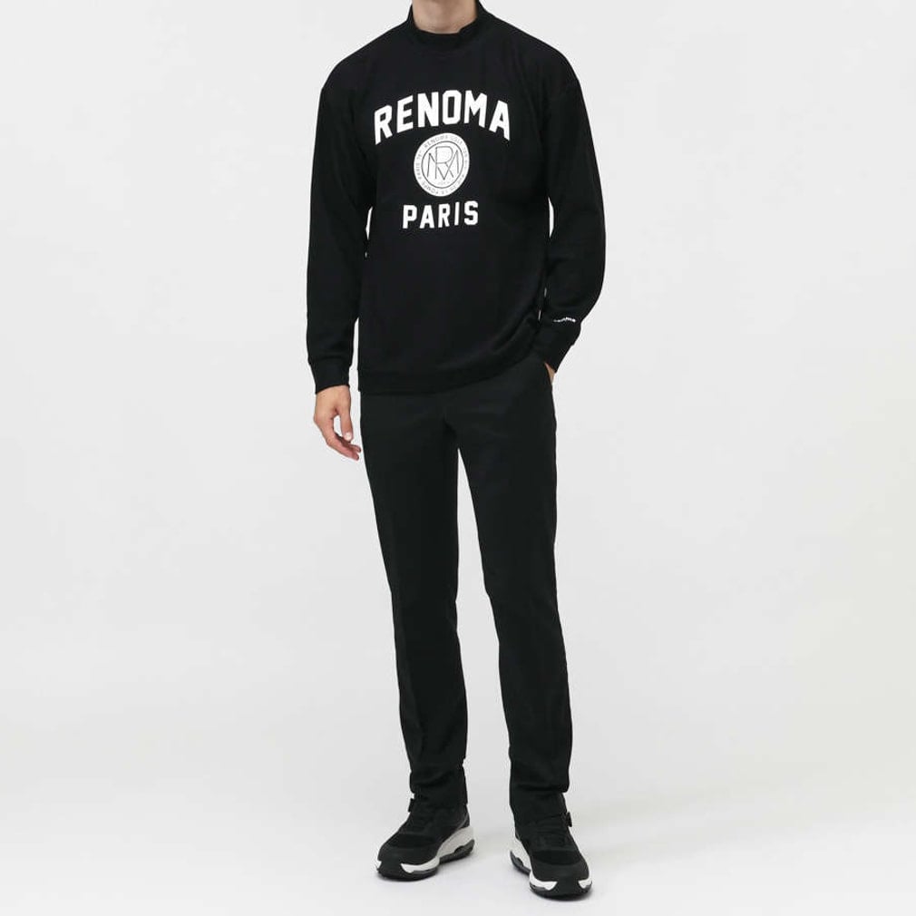 レノマ ゴルフウェア 長袖シャツ 秋 冬 BASIC COLLEGE LOGO MOCK NECK