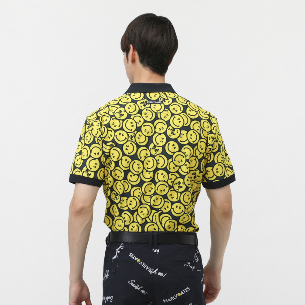 パーリーゲイツ ゴルフウェア 半袖シャツ 春 夏 ジャージ バナナニコ柄