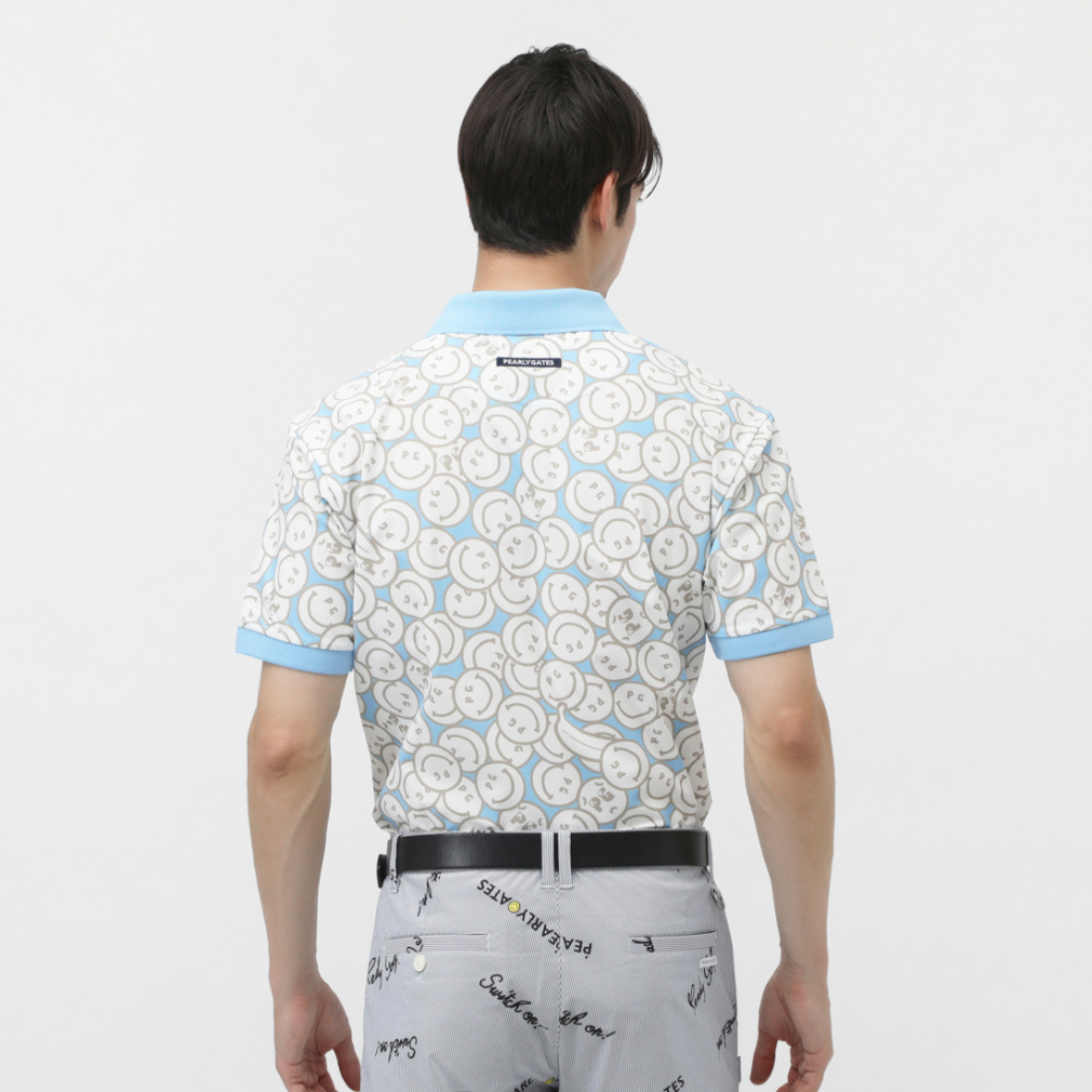 パーリーゲイツ ゴルフウェア 半袖シャツ 春 夏 ジャージ バナナニコ柄