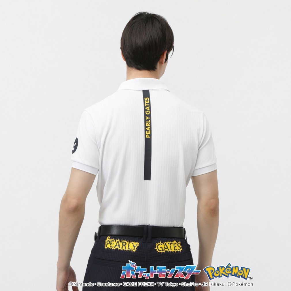 人気完売パーリーゲイツピカチュウ半袖ポロシャツトップスネイビーサイズ3 ポケモン】(ピカチュウ、ヤドン、カビゴン、コダック) 裏カノコ