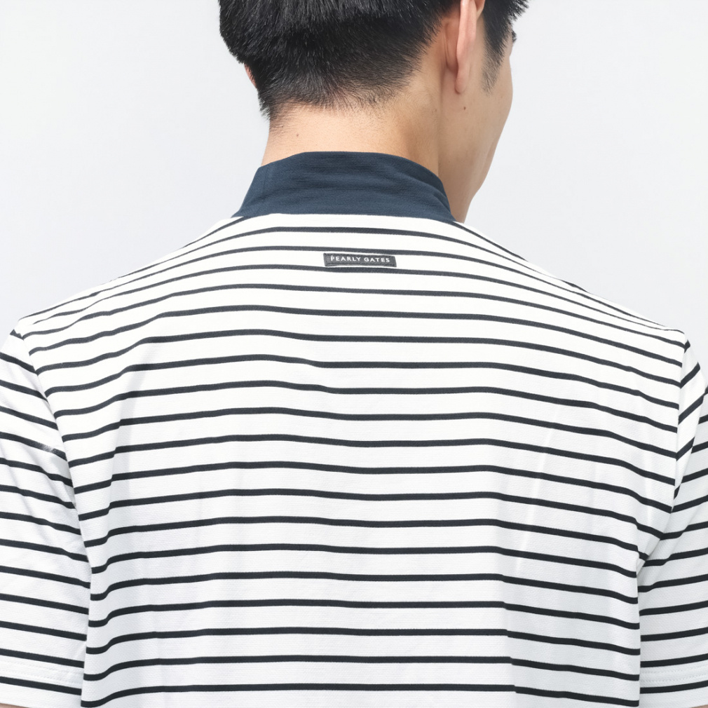 パーリーゲイツ ゴルフウェア 半袖シャツ 春 夏 ボーダー柄 80&frasl;1 36G