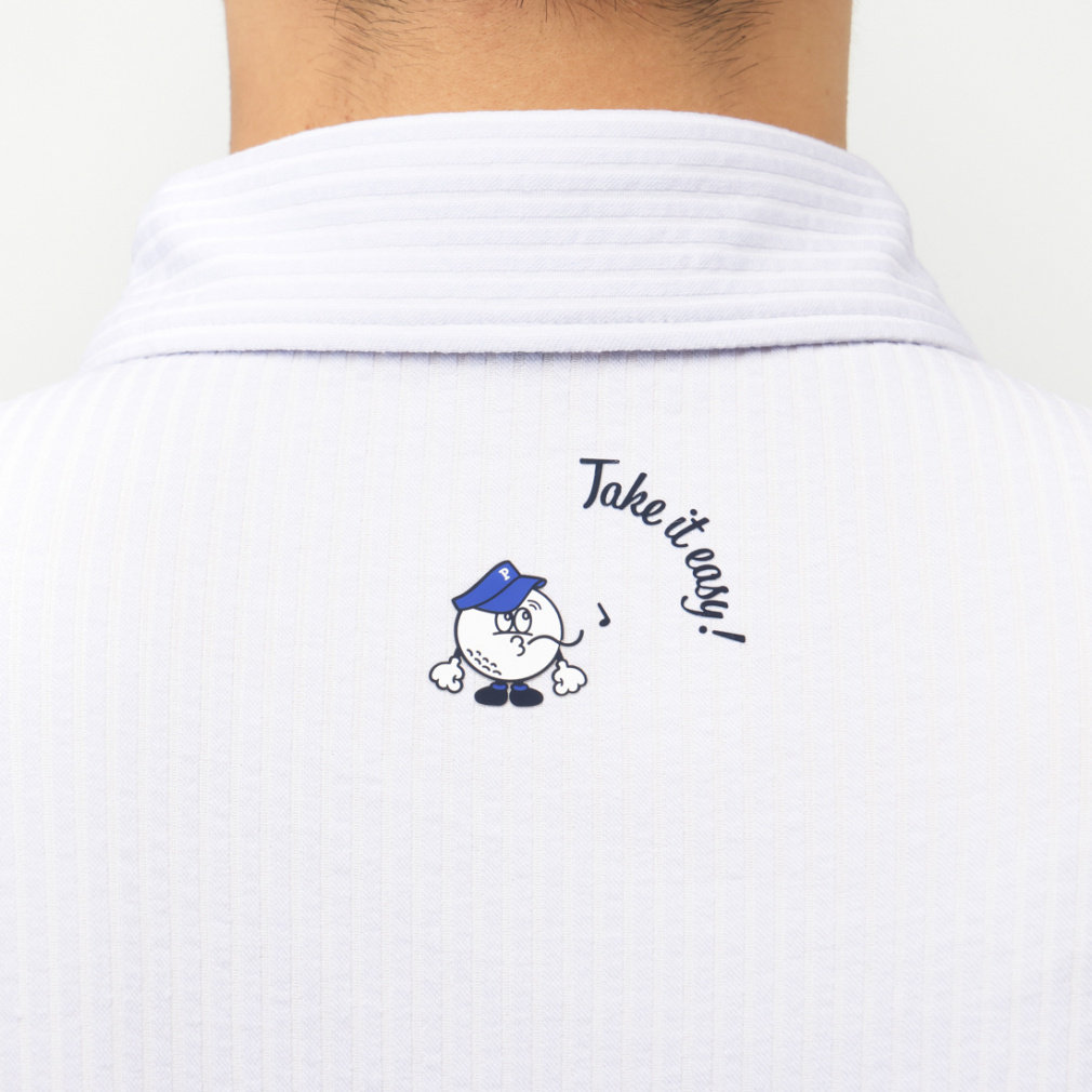 パーリーゲイツ ゴルフウェア 半袖シャツ 春 夏 カチオンストライプ