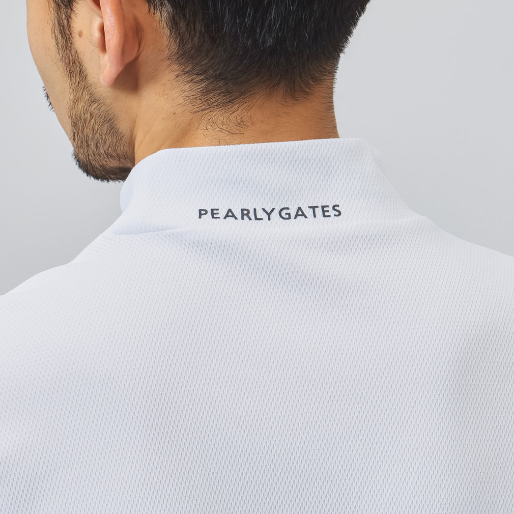 PEARLY GATES メンズシャツ サイズ6 ホワイト パーリーゲイツ ゴルフウェア 半袖シャツ 春 夏 ネオプロストレッチ