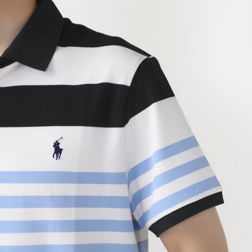 RLX RALPH LAUREN テーラードフィット ボーダーポロシャツ テーラード フィット パフォーマンス ポロシャツ | ラルフ ローレン