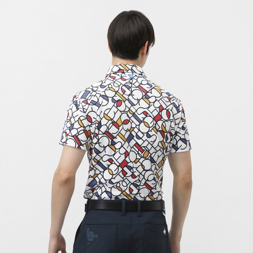 【KOCHE】SILKカラーブロック パッチワーク オーバーサイズ ポロシャツ KOCHE】SILKカラーブロック パッチワーク オーバーサイズ