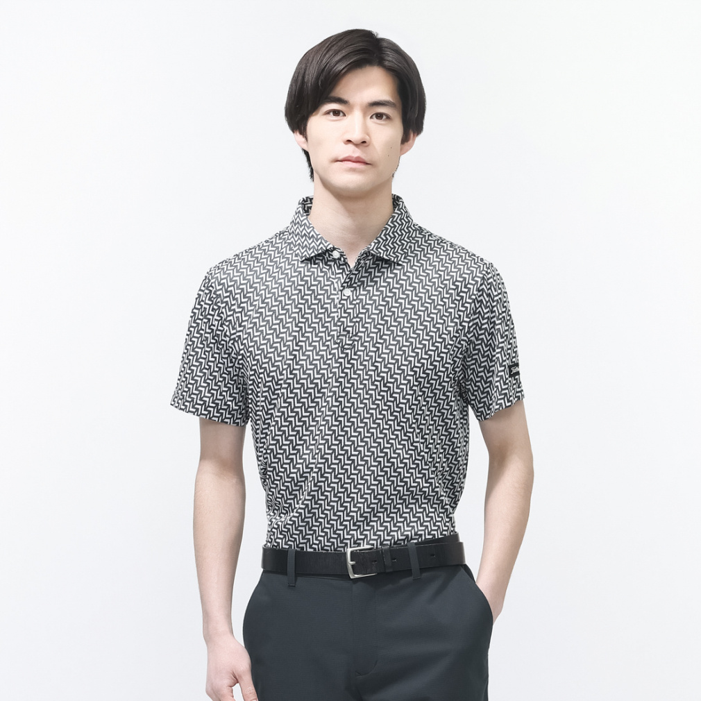 タイトリスト ゴルフウェア 半袖シャツ 春 夏 バイヤスヘリンボーン