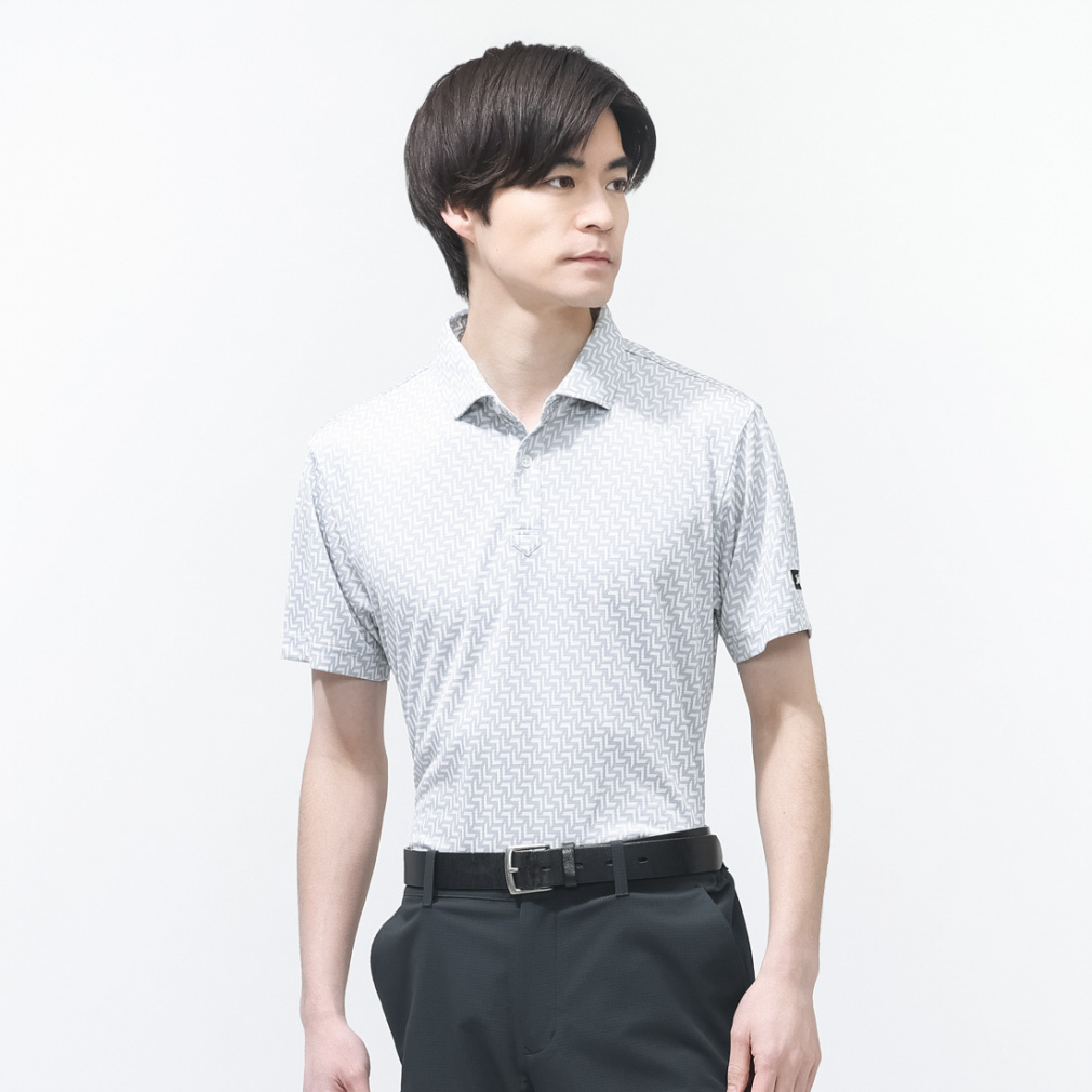 タイトリスト ゴルフウェア 半袖シャツ 春 夏 バイヤスヘリンボーン