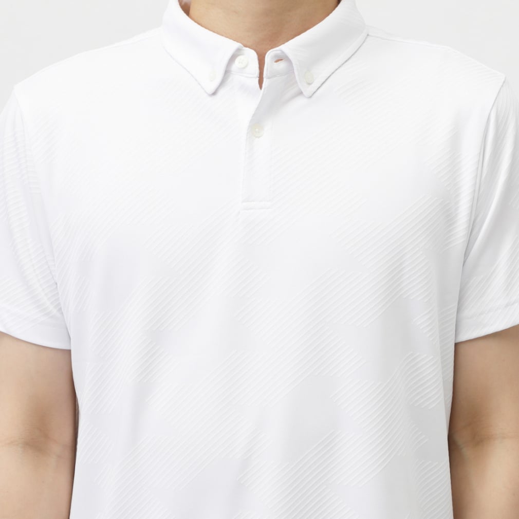 タイトリスト ゴルフウェア 半袖シャツ 春 夏 ジャカードボタンダウン