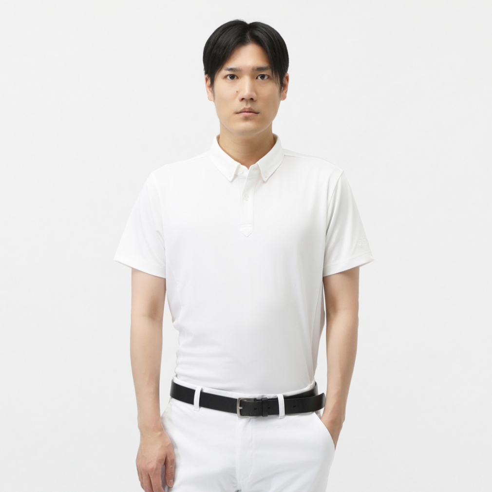 タイトリスト ゴルフウェア 半袖シャツ 春 夏 トリアセコンボタン