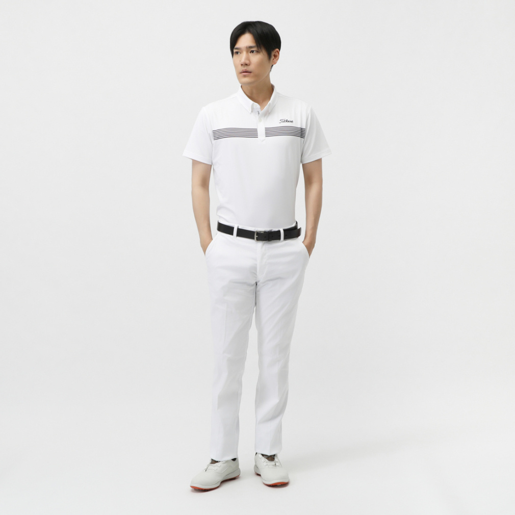 ゴルフ タイトリスト メンズ トップス シャツ 半袖◇ホワイト Titleist（タイトリスト） ストレッチ トレーニング 半袖Tシャツ : GDO