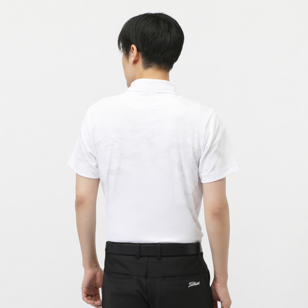 タイトリスト ゴルフウェア 半袖シャツ 春 夏 カモフラージュ ジャ